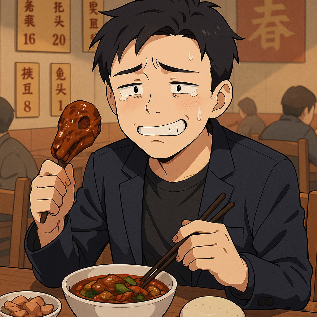 吃兔头强颜欢笑